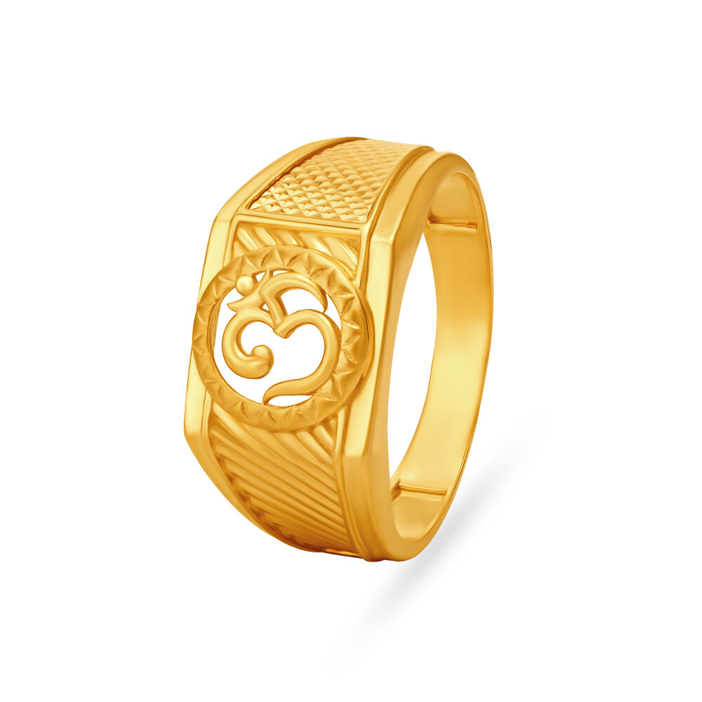 Buy quality 916 Gold Fancy Gent's Om Ring in Ahmedabad